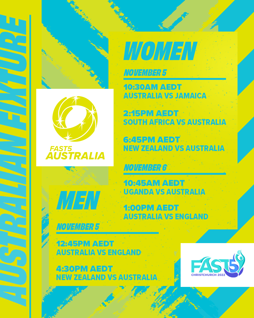 Fast5 World Series Fixture - Australia